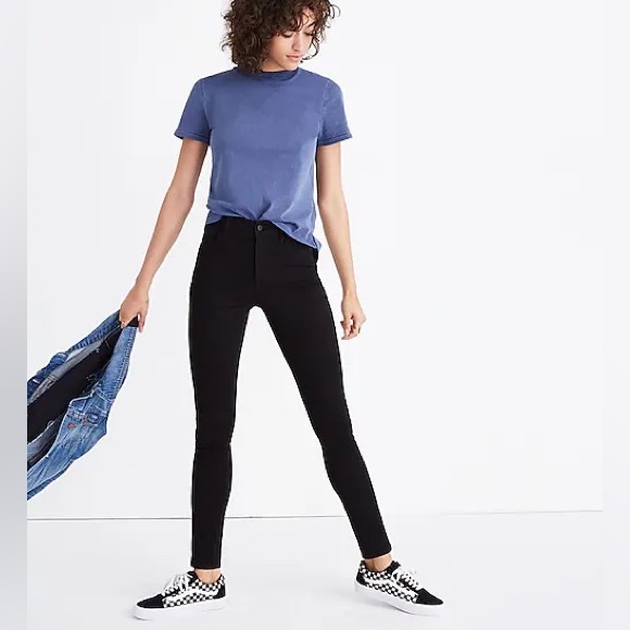 Madewell Roadtripper Jeans High Rise Skinny Boho Edgy Bennett Black Size 27 - Picture 2 of 9